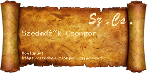 Szedmák Csongor névjegykártya