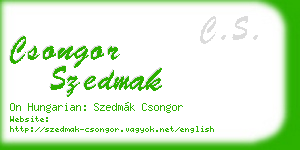 csongor szedmak business card
